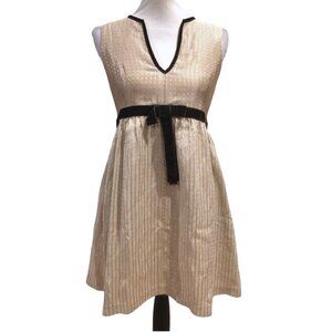 Alice +  Olivia Mini Dress Champagne Gold Small Womens Christmas New Year Party